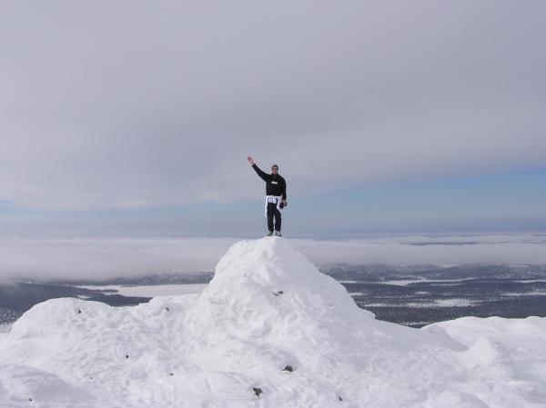 Jukka on top of Sokosti hill